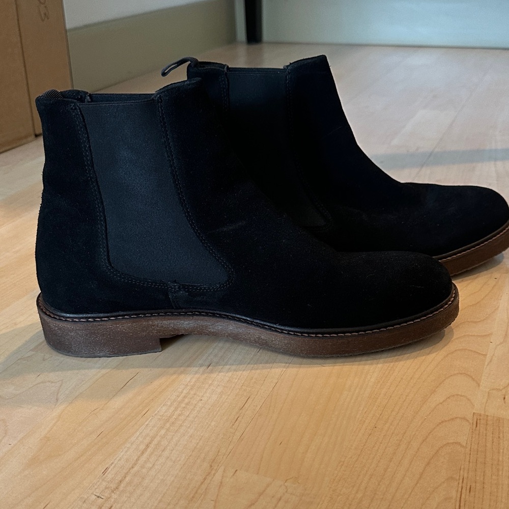 Greats Black Suede Chelsea Boots